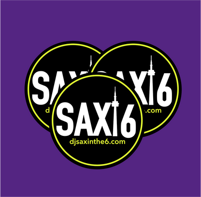 DJ SAX Sticker Pack (3 Per Pack)
